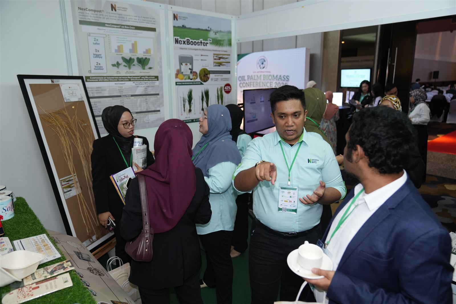 Delegates and exhibitors at the Oil Palm Biomass Conference exhibition floor